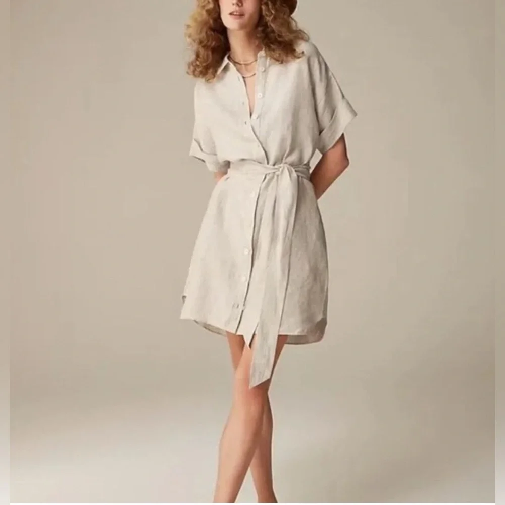 🆕 J. Crew Capitaine Shirtdress in Linen. Size XXL. New with tags. - Picture 3 of 9